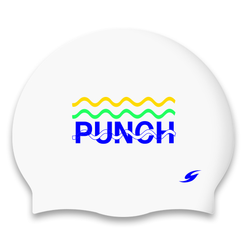 [SC-2276] Punch Crush BL Silicone Swimming Cap