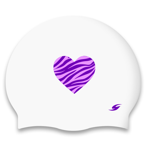 [SC-2257] Kitsch Heart PL Silicone Swimming Cap