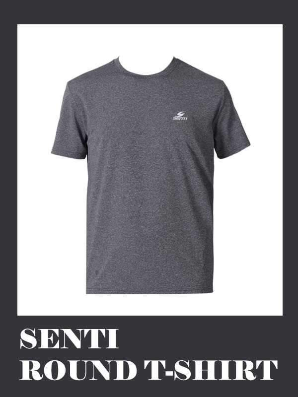 Centi Round T-shirt Melange Gray