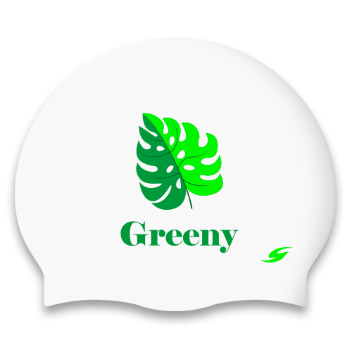 [SC-2262] Greeny WH Silicone Swimming Cap