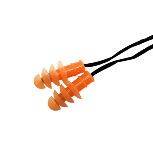 Centi Silicone String Earplugs_Orange/Black