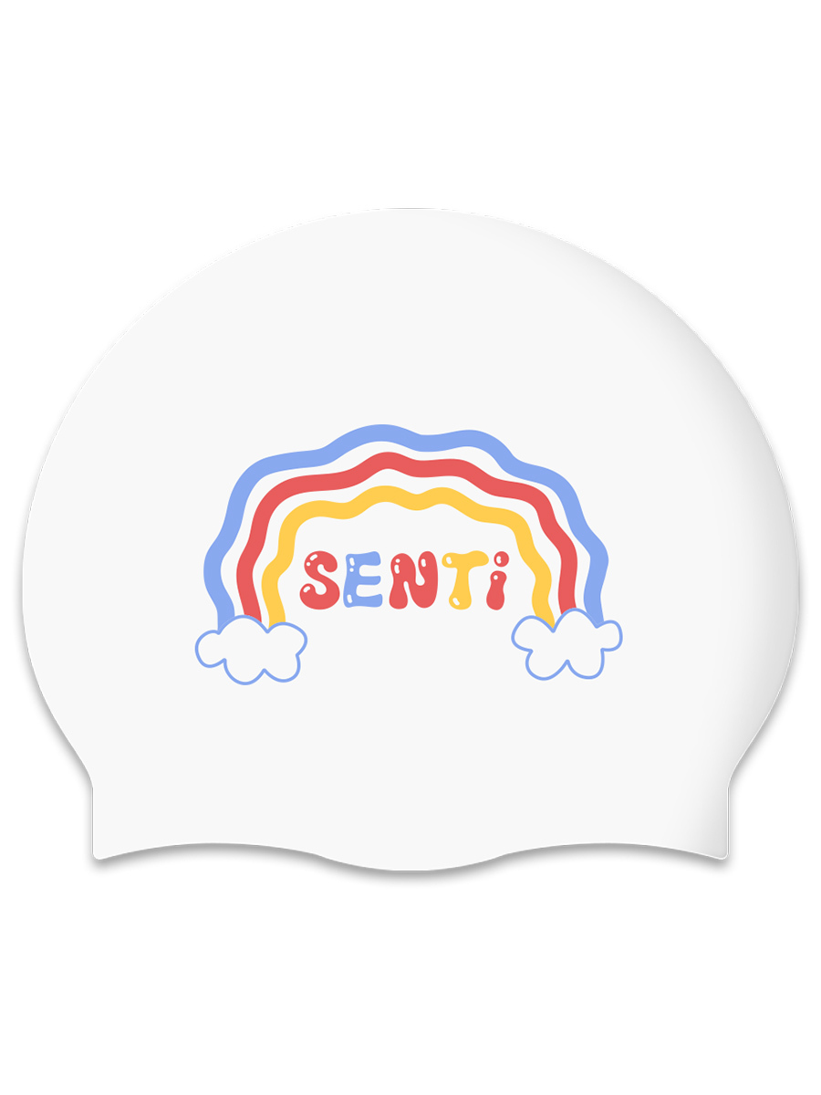 [SC-2372] Kitsch Rainbow Silicone Swimming Cap