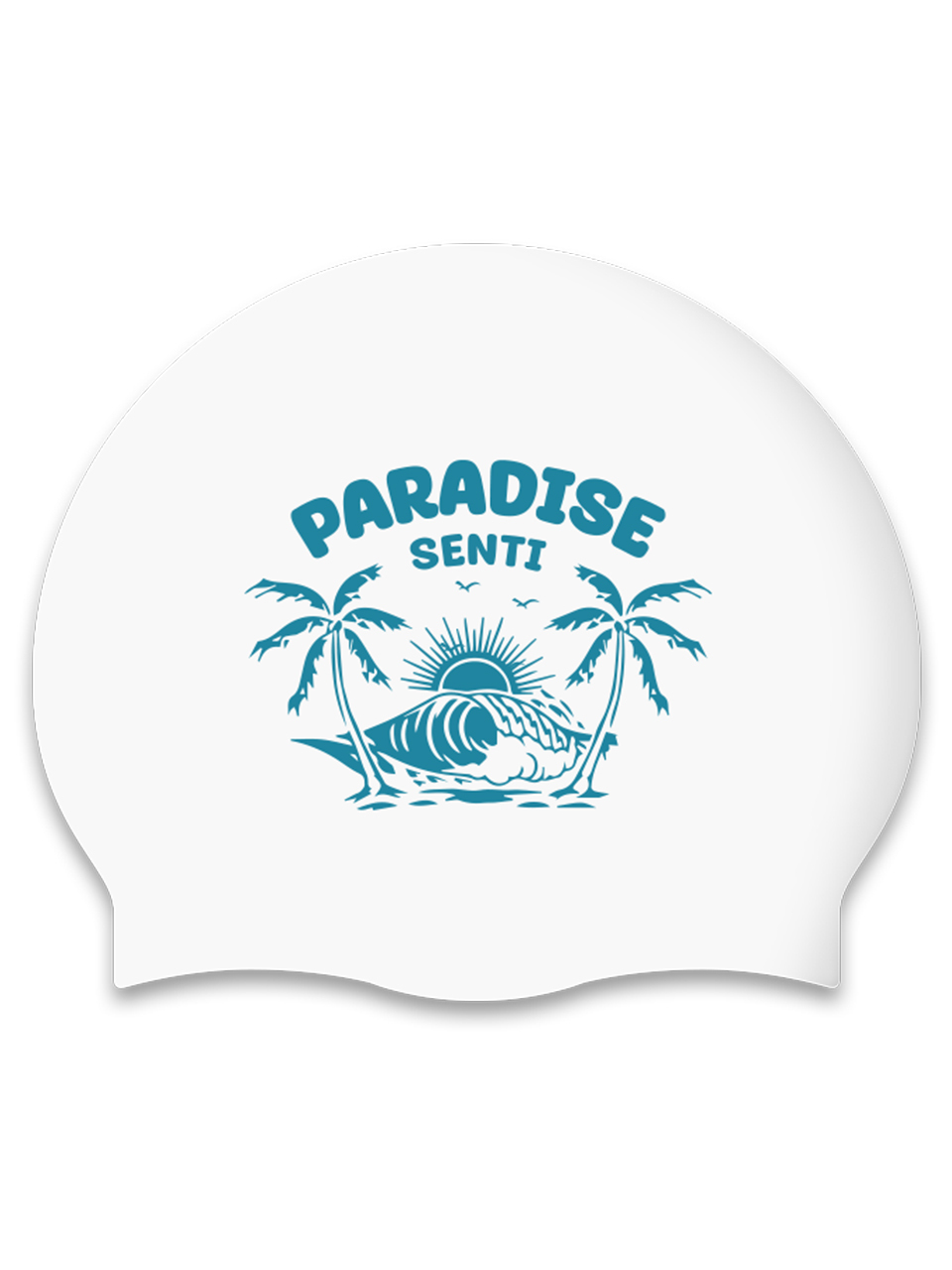 [SC-2463] Paradise WH Silicone Swimming Cap