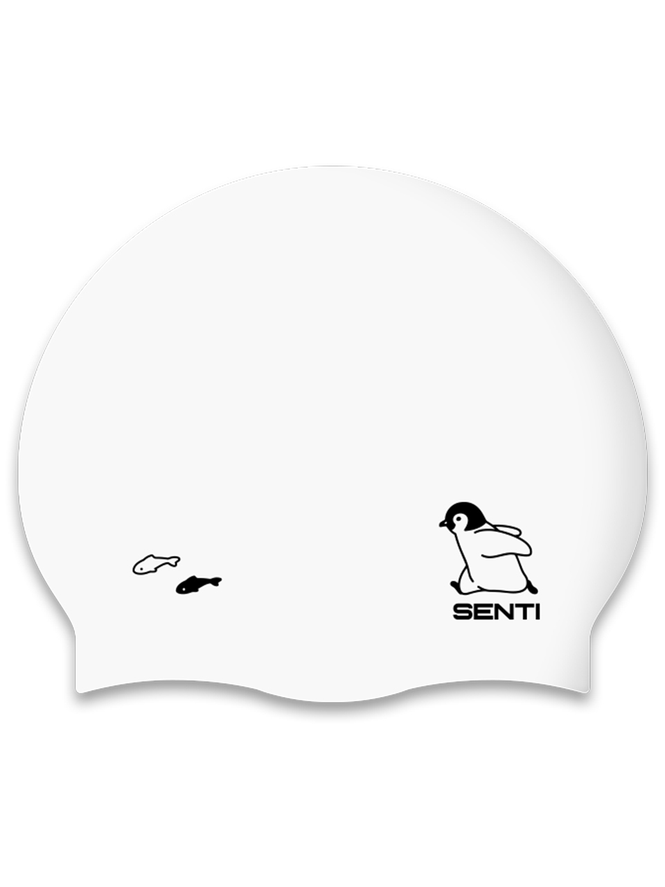 [SC-2470] Centipenguin WH Silicone Swimming Cap