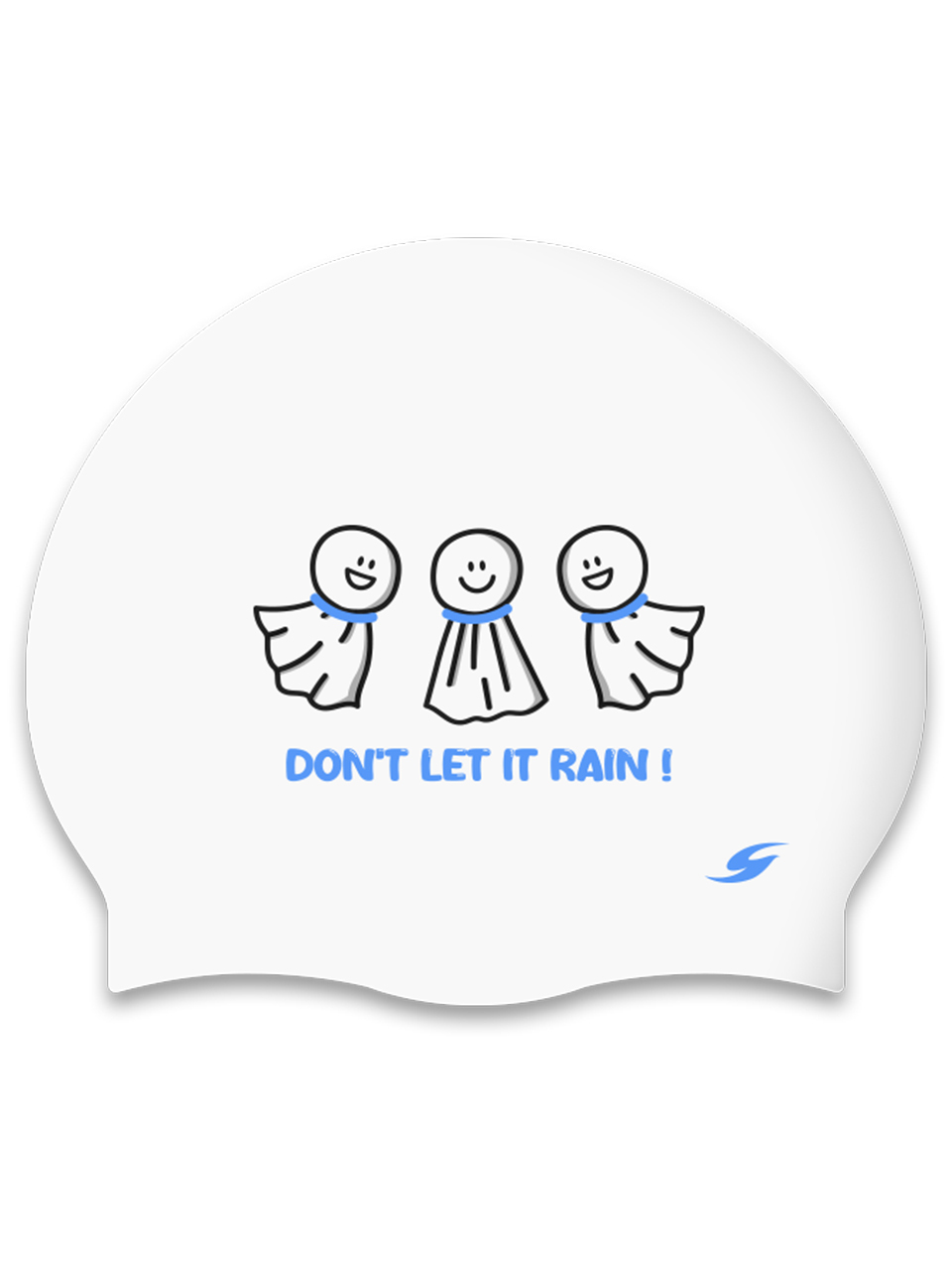 [SC-2471] Rainy Day WH Silicone Swimming Cap