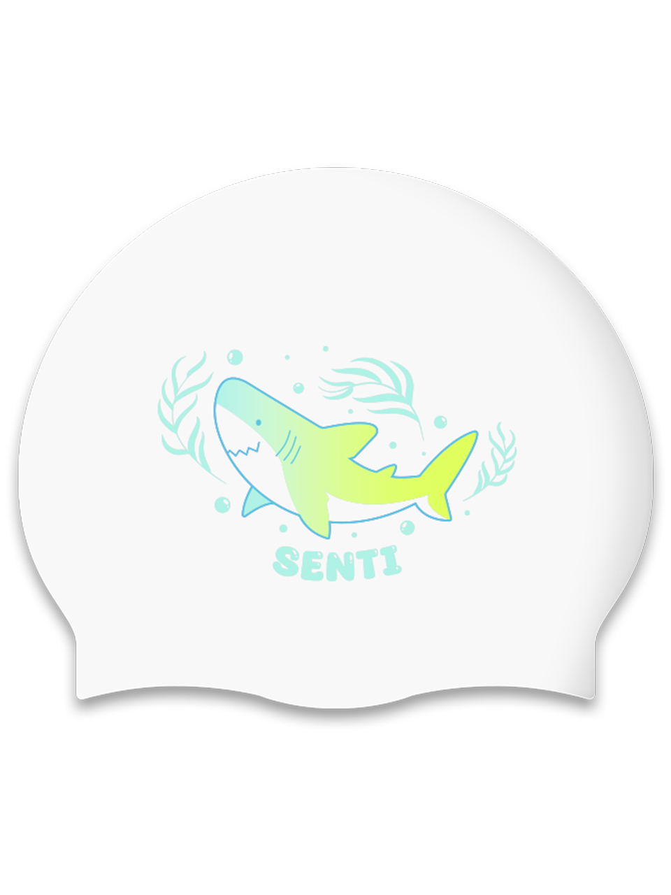 [SC-2472] Bubble Shark LM Silicone Swimming Cap