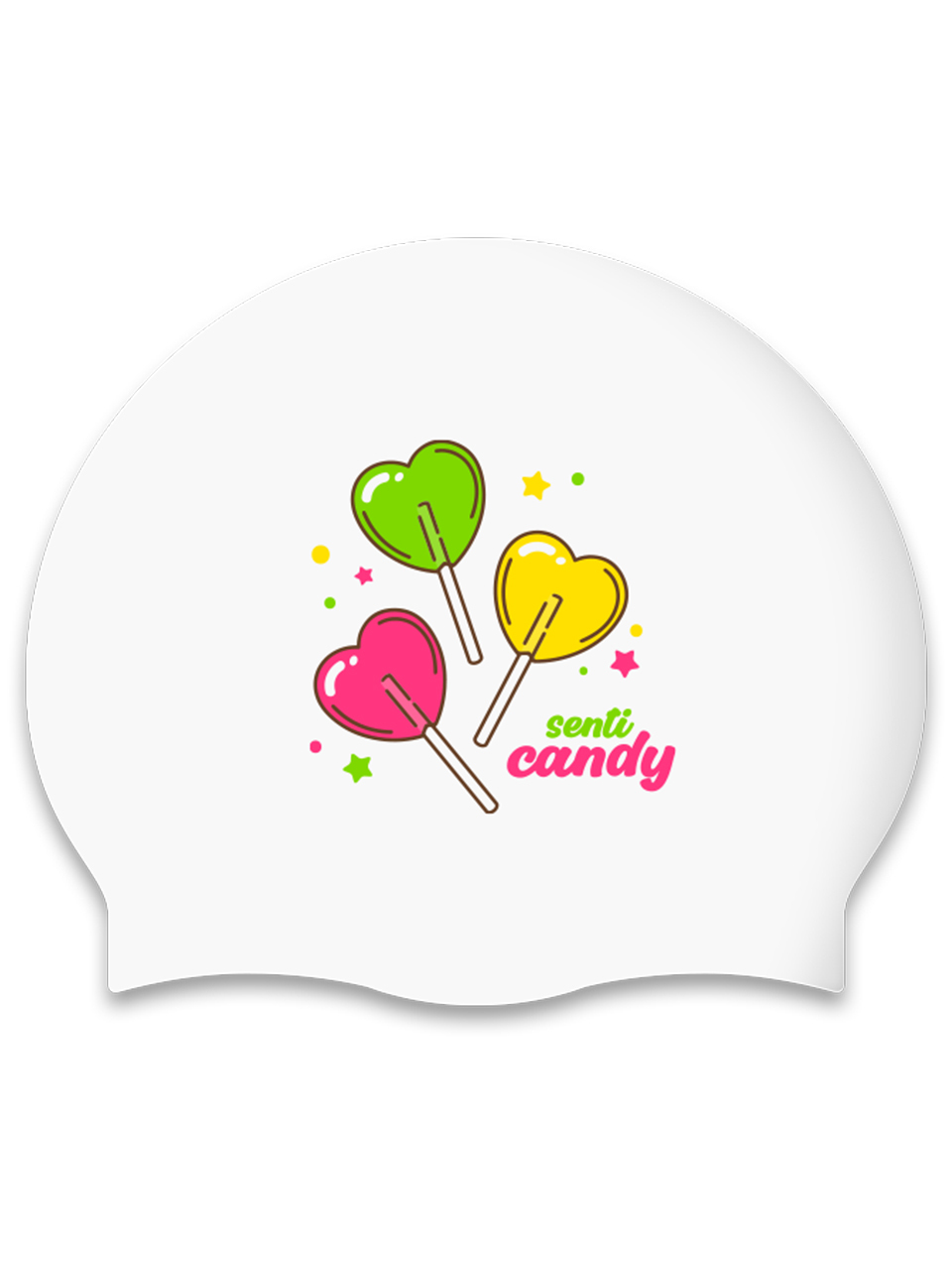 [SC-2478] Sweet Candy WH Silicone Swimming Cap