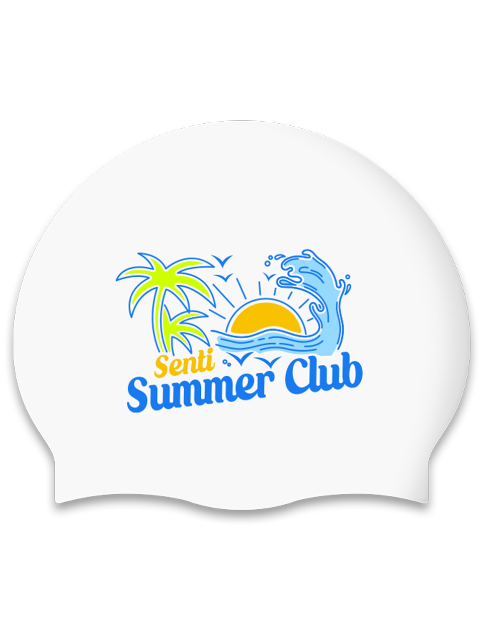 [SC-2484] Summer Wave WH Silicone Swimming Cap