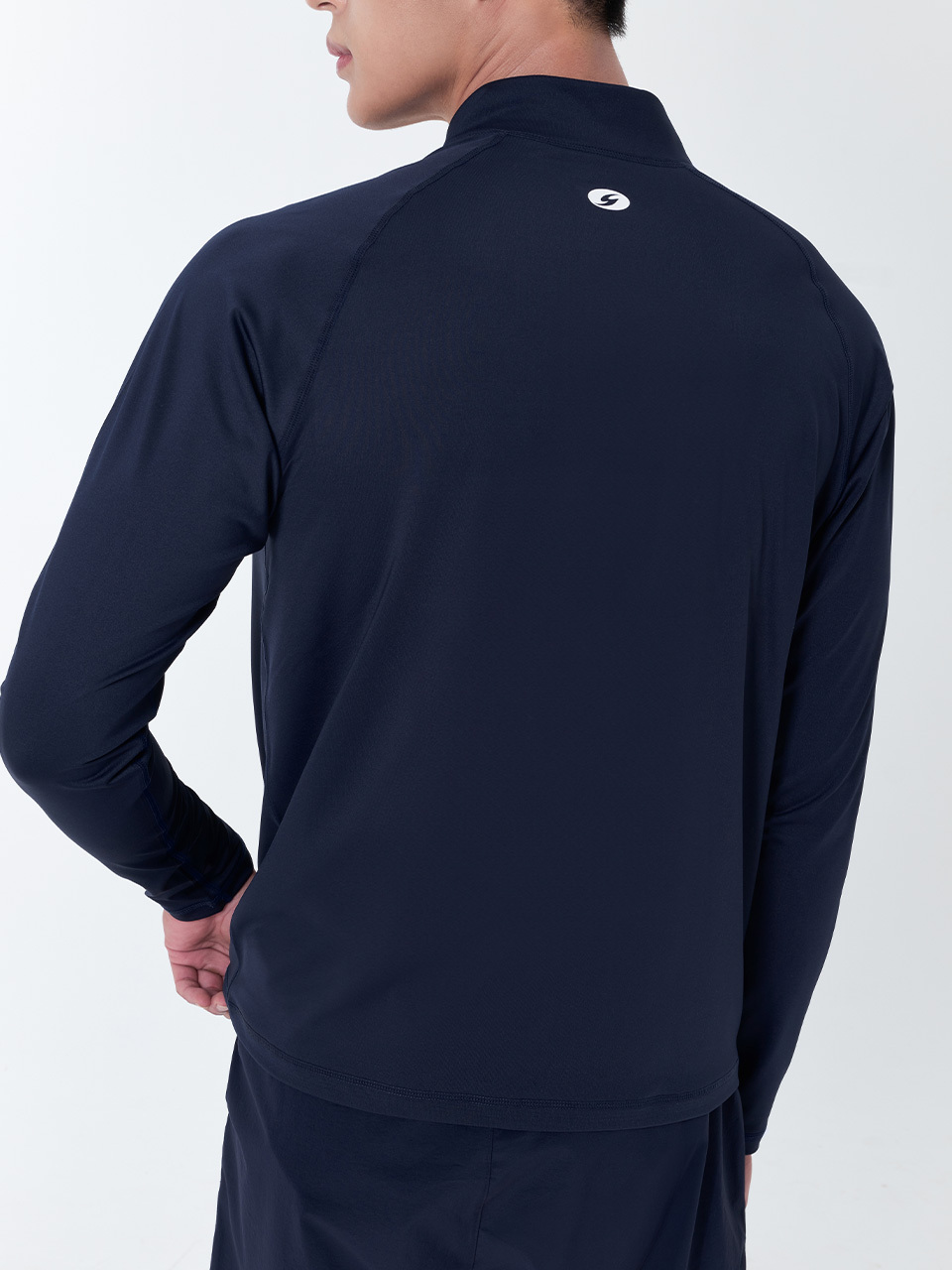 [SAR-ARM21-NV] Men Classic Relax Fit Zip up Rash Guard NV