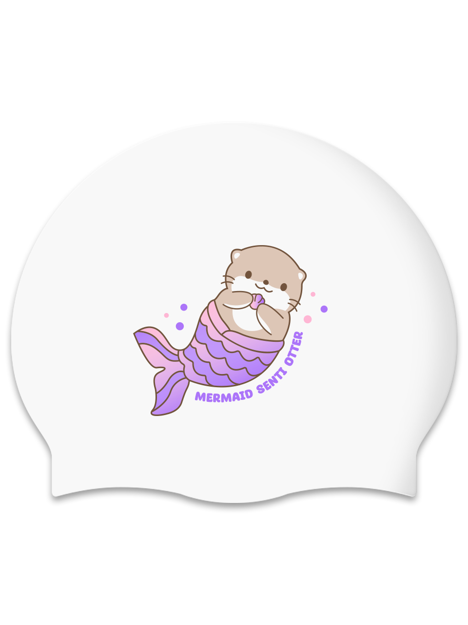 [SC-2504] Mermaid Otter Repair PL Silicone Swimming Cap